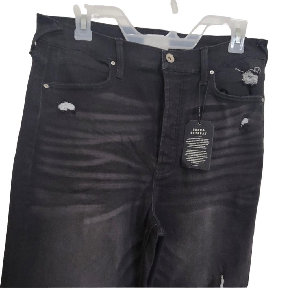 20. NWT Serra Retreat Distressed Black Jeans Size 0 - Picture 8 of 9